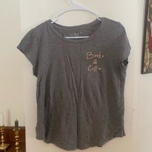 Loft “books and coffee” relaxed tshirt